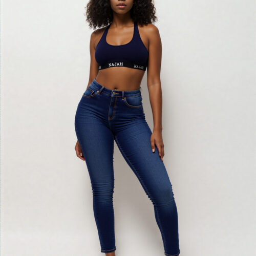 kny k embroidered pocket denim