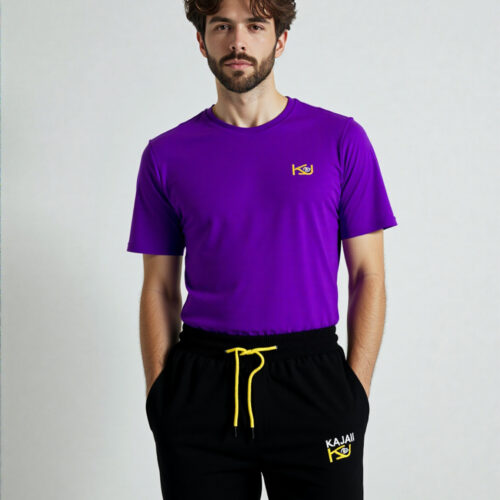 Kajaii embroidered logo  purple t-shirts