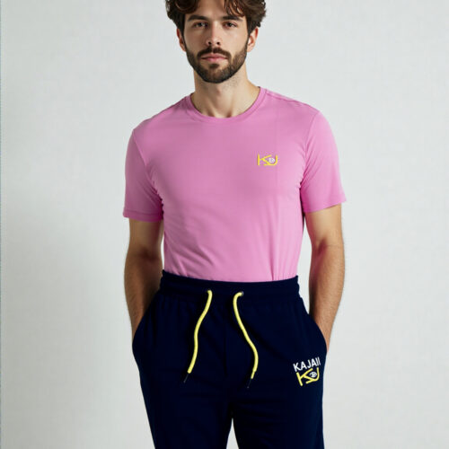 Kajaii embroidered logo pink t-shirts